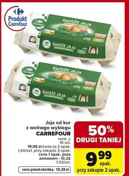 Carrefour Market Jaja od kur z wolnego wybiegu CARREFOUR oferta