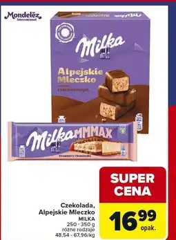 Carrefour Czekolada Alpejskie Mleczko Milka 250-350g różne rodzaje oferta