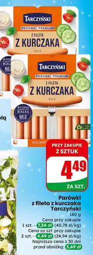 Dino Parówki z fileta z kurczaka Tarczyński oferta