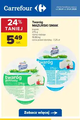 Carrefour Twaróg tłusty krążek oferta