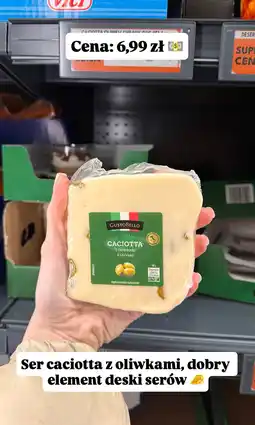 Biedronka Ser caciotta z oliwkami oferta