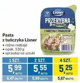 Makro Pasta z tuńczyka Lisner różne rodzaje oferta
