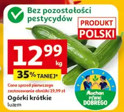 Auchan Ogórki krótkie luzem oferta