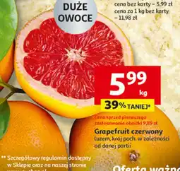 Auchan Grapefruit czerwony luzem oferta