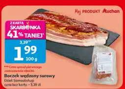 Auchan Boczek wędzony surowy oferta