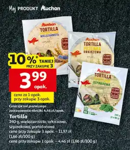 Auchan Tortilla Auchan, różne rodzaje oferta