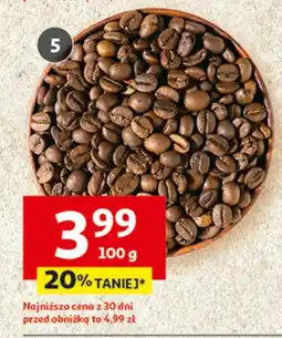 Auchan Kawa ziarnista Caffe Crema luzem lub w opakowaniu oferta