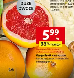 Auchan Grapefruit czerwony luzem, kraj poch. w zależności od danej partii oferta