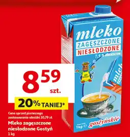 Auchan Mleko zagęszczone niesłodzone Gostyń oferta