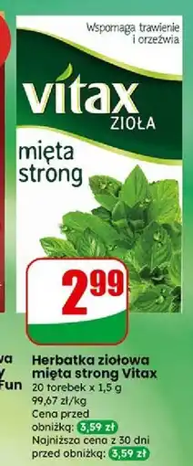 Dino Herbatka ziołowa mięta strong Vitax oferta