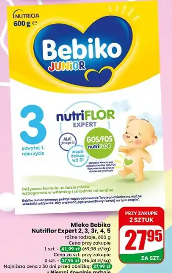 Dino Mleko Bebiko Nutriflor Expert 2, 3, 3r, 4, 5 oferta