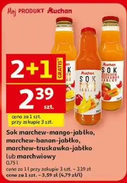 Auchan Sok z marchwii Auchan oferta