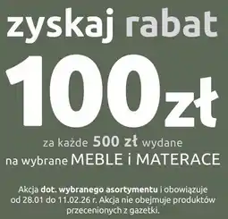Black Red White Zyskaj rabat 100 zł za każde 500 zł wydane na wybrane meble lub materace oferta