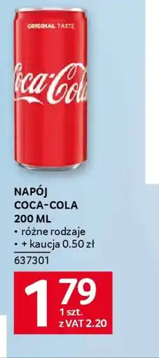 Selgros Napój Coca-Cola oferta