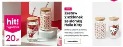 Pepco Zestaw 2 szklanek ze słomką Hello Kitty oferta