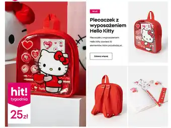 Plecaczek z wyposażeniem Hello Kitty