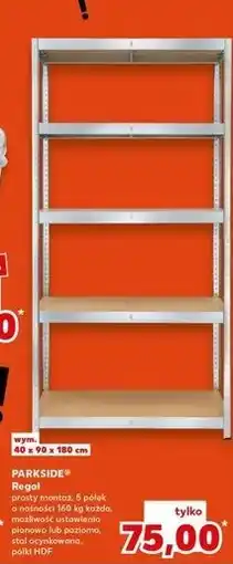 Kaufland Półka magazynowa PARKSIDE (wym. 40 x 90 x 180 cm) oferta