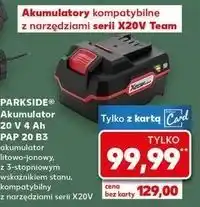 Kaufland Akumulator PARKSIDE 20 V 4 Ah oferta