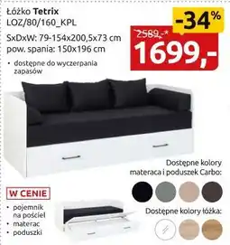 Black Red White łóżko Tetrix LOZ/80/160 oferta