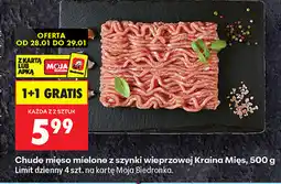 Biedronka Chude mięso mielone z szynki wieprzowej Kraina Mięs oferta