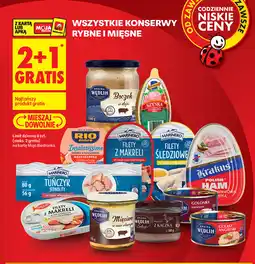 Biedronka Konserwy rybne i mięsne (mix różnych marek i rodzajów) oferta