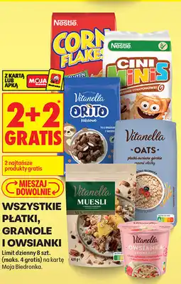 Biedronka Wszystkie płatki, granole i owsianki oferta