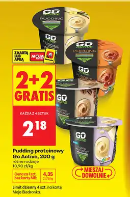 Biedronka Go Active, pudding proteinowy oferta
