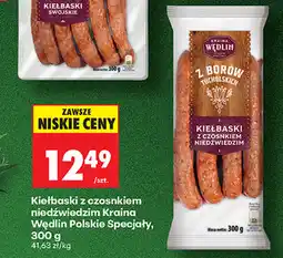 Biedronka Kiełbaski z czosnkiem niedźwiedzim Kraina Wędlin Polskie Specjały oferta