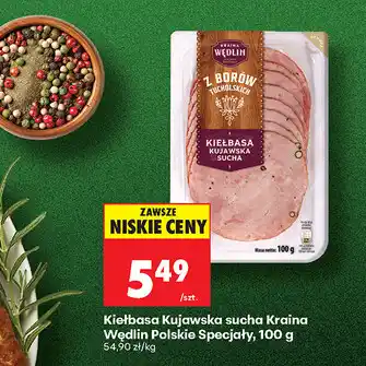 Biedronka Kiełbasa Kujawska sucha Kraina Wędlin Polskie Specjały oferta