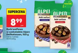 Biedronka Rurki waflowe w czekoladzie Alpen Delikatessen oferta