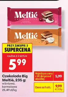 Biedronka Czekolada Big Meltié, 235 g: wiśniowa, karmelowa oferta