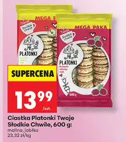 Biedronka Ciastka Płatki Twoje Słodkie Chwile, 600 g: mlelano, jogurt oferta