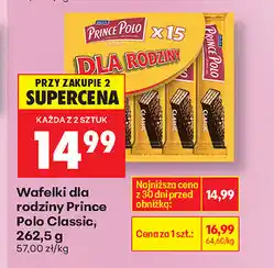 Biedronka Wafelki dla rodziny Prince Polo Classic oferta