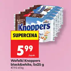 Biedronka Wafelki Knoppers black&white oferta