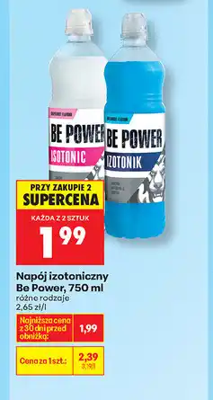 Biedronka Napój izotoniczny Be Power, 750 ml różne rodzaje oferta