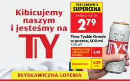 Biedronka Piwo Tyskie Gronie w puszce oferta