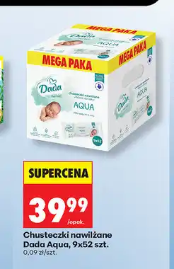 Biedronka Chusteczki nawilżane Dada Aqua, 9x52 szt oferta