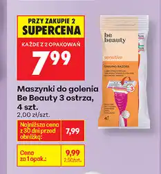 Biedronka Maszynki do golenia Be Beauty 3 ostrza, 4 szt oferta