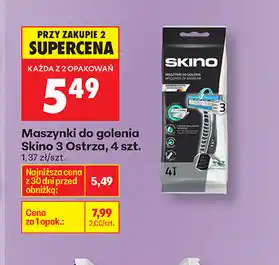 Biedronka Maszynki do golenia Skino 3 ostrza, 4 szt oferta