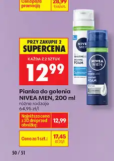 Biedronka Pianka do golenia NIVEA MEN oferta