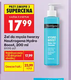 Biedronka Żel do mycia twarzy Neutrogena Hydro Boost oferta