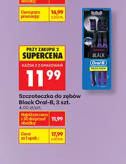 Biedronka Szczoteczka do zębów Black Oral-B, 3 szt oferta