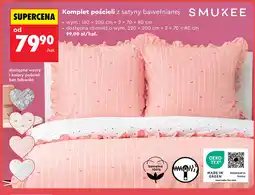 Biedronka Komplet pościeli z satyny bawełnianej SMUKEE (różne rozmiary) oferta