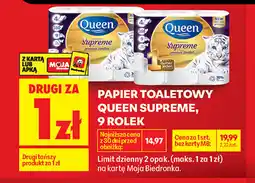 Biedronka Papier toaletowy Queen Supreme, 9 rolek oferta