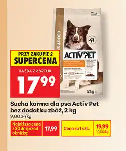 Biedronka Sucha karma dla psa Activ Pet z wołowiną, z drobiem oraz zboż oferta