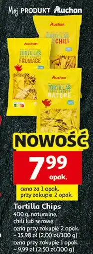 Auchan Tortilla chips serowe Auchan oferta