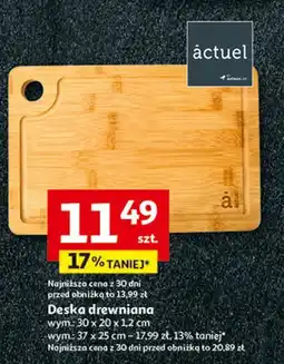 Auchan Deska drewniana 37 x 25 cm Actuel oferta
