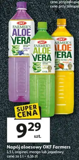 Auchan Napój aloesowy borówka Okf Farmer's Aloe Vera oferta