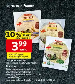 Auchan Tortilla orkiszowa Auchan oferta