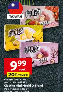 Auchan Ciastka mini mochi bananowe Q Brand oferta